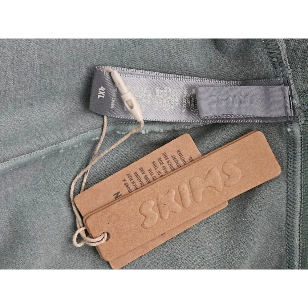 SKIMS Cotton Jersey Boxer Sage Green High Waisted Loungewear Shorts‎ 4XL NWT
